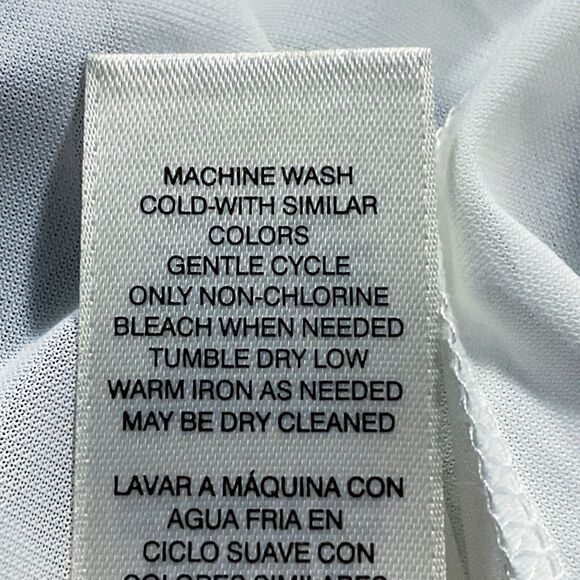 Chicos Womens Dress size Small Blue White Maxi Slit Pullover Sleeveless Stretch - Picture 8 of 11